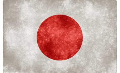 Bandera estilizada de Japón