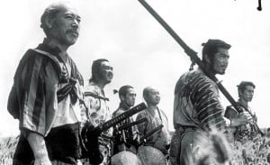 escena de Los Siete Samuráis de Akira Kurosawa