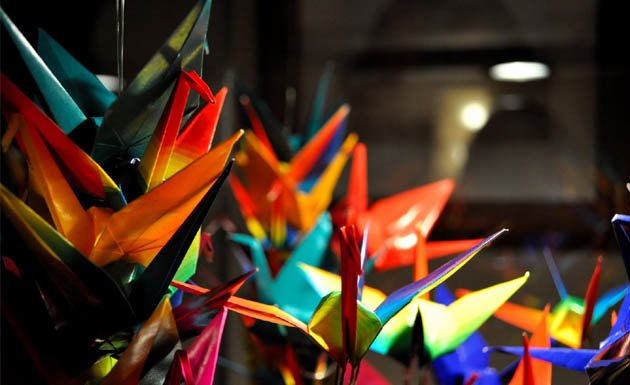 Grullas de origami