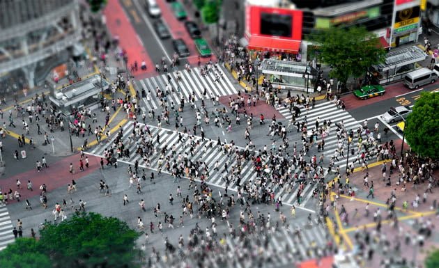 Cruce de peatones en Shibuya
