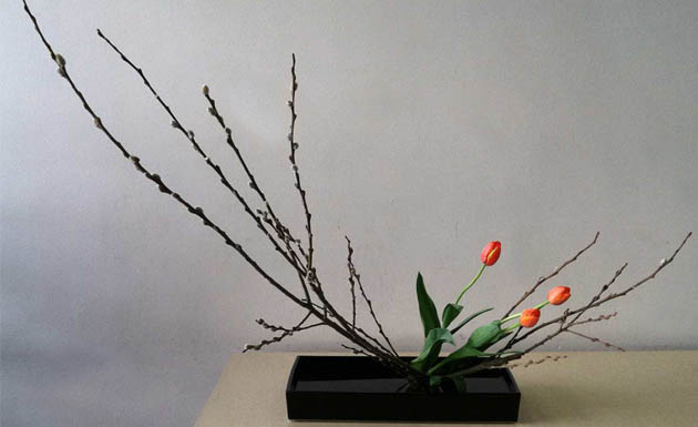 arreglo floral de ikebana