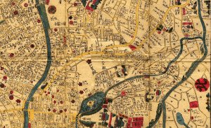 Mapa antiguo de Edo