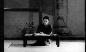 Retrato de Yasunari Kawabata sentado