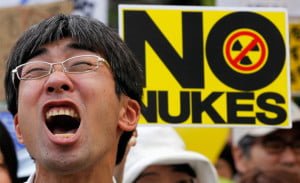 Protesta en contra del uso de la energía nuclear