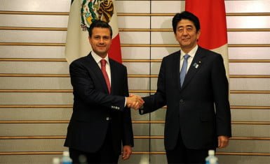 Peña Nieto y Shinzo Abe