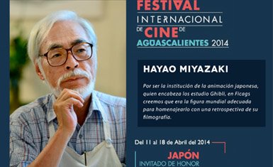 Hayao Miyazaki asistirá al Festival de Cine de Aguascalientes