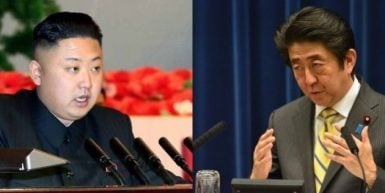 Kim Jong-un y Shinzo Abe