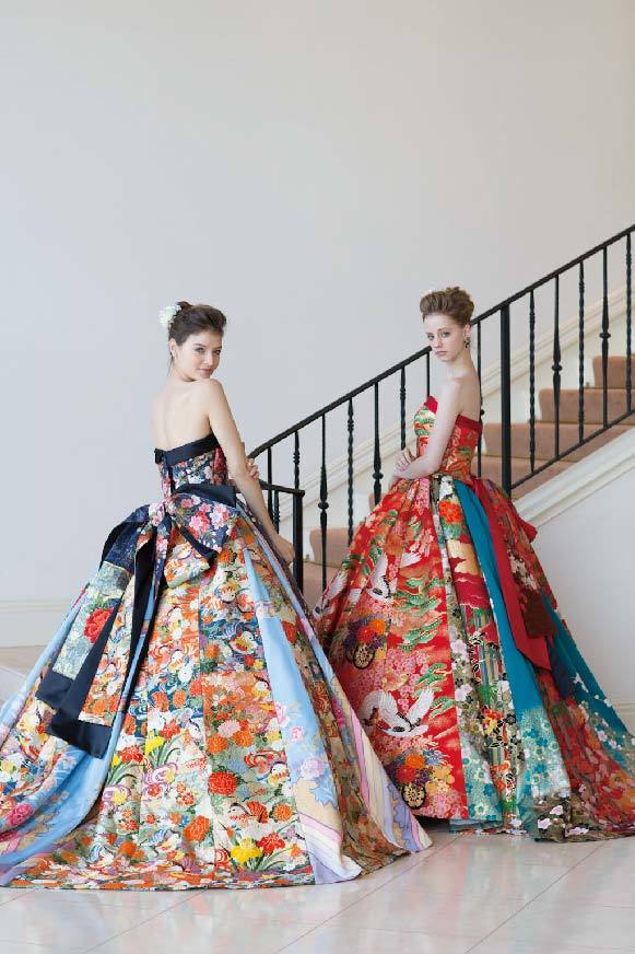 Kimonos transformados en vestidos de novia